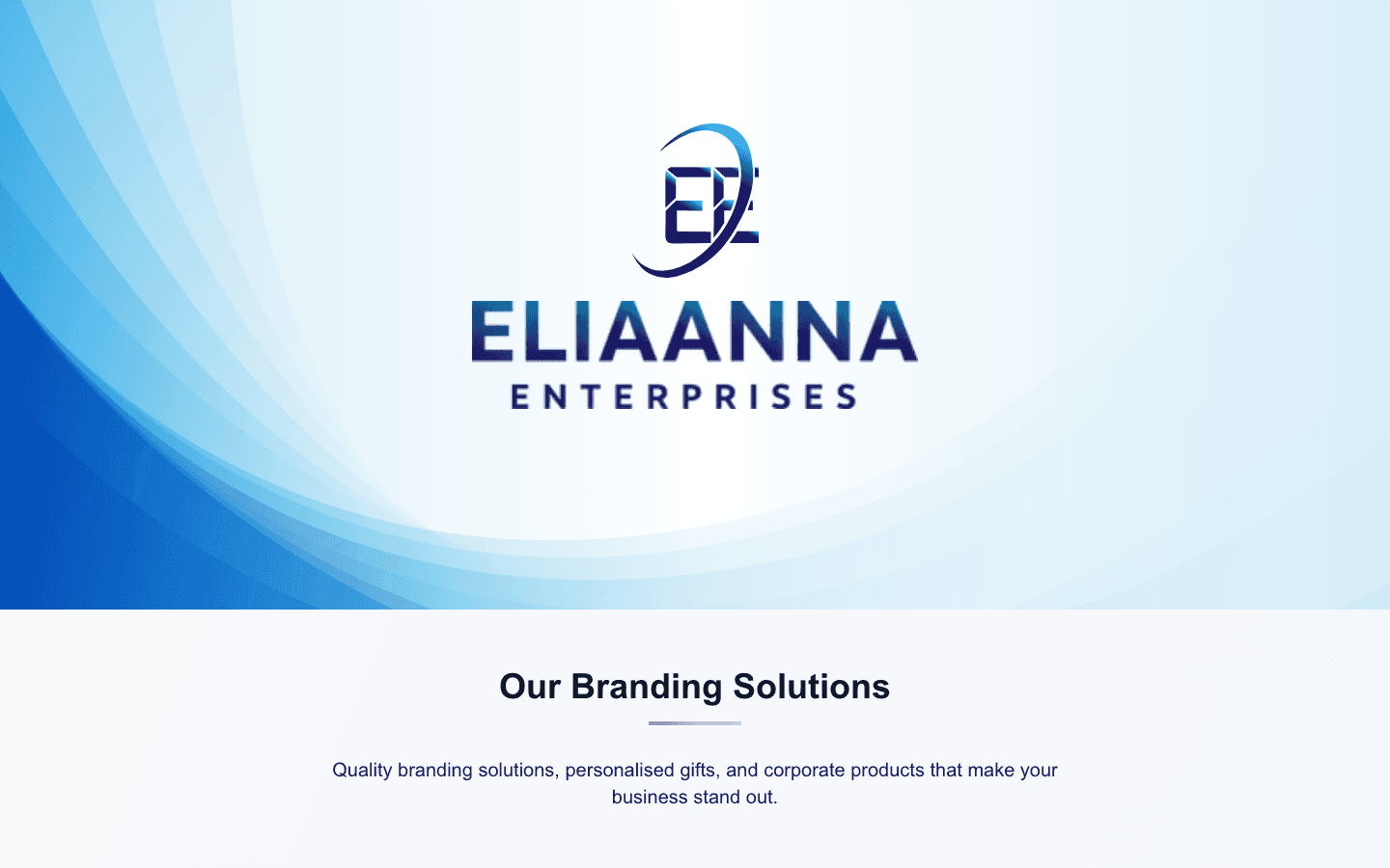 Screenshot of the Eliaanna Enterprises website